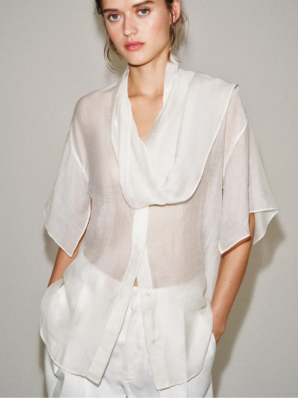 ZW collection scarf shirt